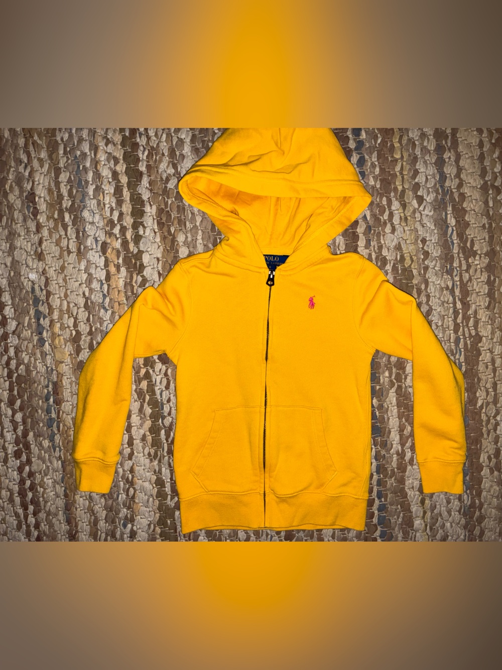 Ralph Lauren Yellow Zip Hoodie with Embroidered Pony